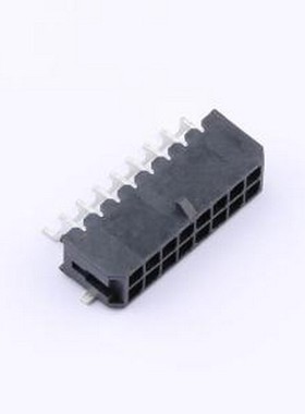 HC-MX3.0-2*8AWT-05 线对板针座 2x8P 间距:3mm 卧贴 黑色 SMD,P=