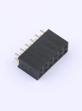 F185-1206A0BSYE3 排母 2x6P 间距:2.54mm 直插 插件,P=2.54mm