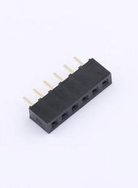 CSFA101-0602A001R1AC 排母 1x6P 间距:2mm 直插 插件,P=2mm