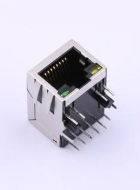 X01AQ285DA2ADA2 以太网连接器(RJ45 RJ11) 弯插 带LED 插件