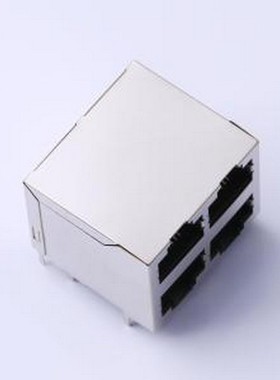 HC-RJ45-059C-2*2-3 以太网连接器(RJ45 RJ11) 弯插 带LED 插件