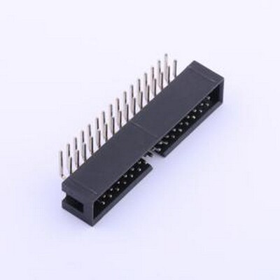 X9555WR-2x16-6TV01 线对板针座 2x16P 间距:2.54mm 弯插 弯插,P=
