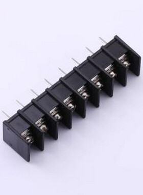 WJ25S-B-7.62-8P 栅栏式接线端子 间距P=7.62mm 8Pin位 边脚 黑色