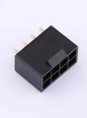 CS-1150-08EBG1 线对板针座 V2 M01 黑色 镀金1u\ 插件,P=4.2mm