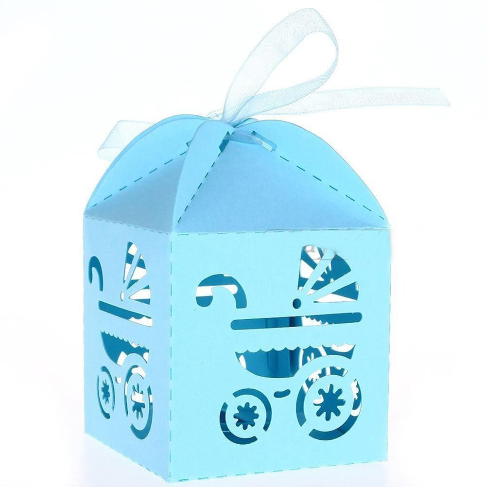 50pcs carriage pattern paper candy sweets gift boxes baby sh