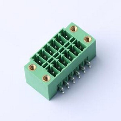 JL15EDGKNRM-35012G01 插拔式接线端子 螺丝固定 3.5mm 插件,P=3.