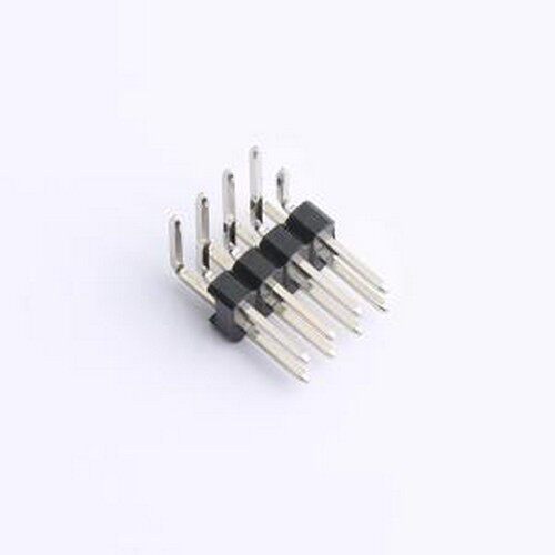 A254AD-WS04P 排针 排针 间距:2.54mm 2x4P 弯插 方针 弯插,P=2.5