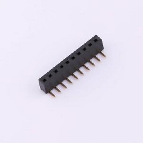 HX PM2.0-1x10P WC 排母 1x10P 间距:2mm 弯插 弯插,P=2mm