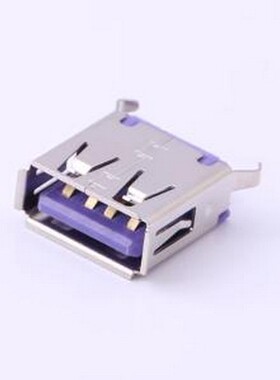 916-152A1172Y10210 USB连接器 Type-A 母 直插 紫色 插件