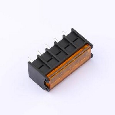 DBT50G-6.35-5P-BK-P OGC 栅栏式接线端子 6.35mm 1x5P 边脚 排数