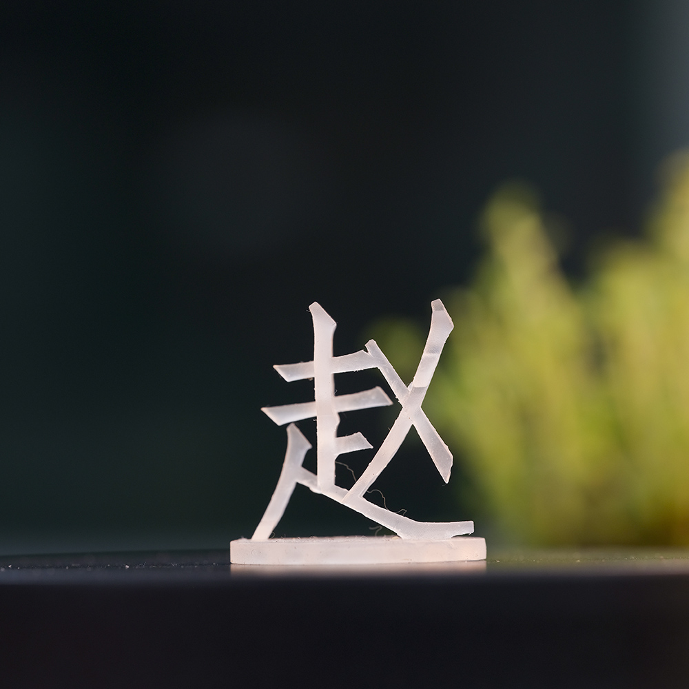 甲骨文百家姓立体汉字车一工坊原创3d打印赵钱孙李小篆姓氏树脂