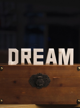 Dream五月天跨年立体字多面ldiot三维英文字母树脂摆件