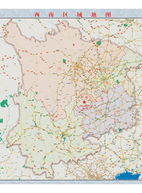 可擦写四川成都贵州云南地图海报