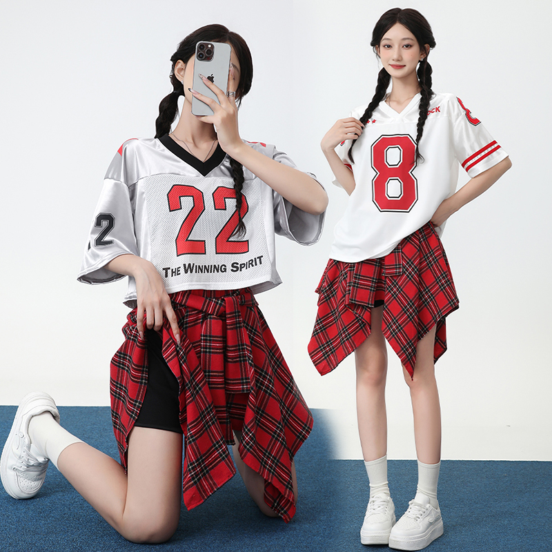 拉拉队学生运动会班服跳爵士舞服