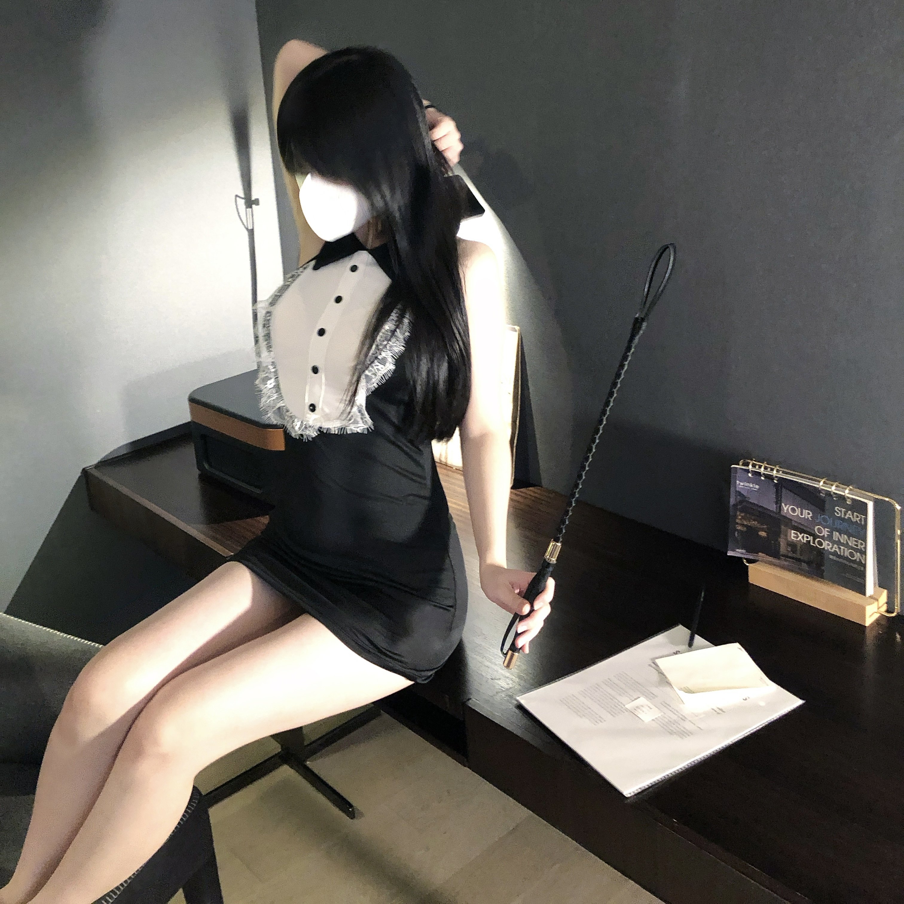 性感蕾丝猫女连衣包臀裙女仆制服