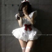 even学姐：甜心蛋糕 纯欲圣诞女仆cos可爱围裙洛丽塔蓬蓬裙套装