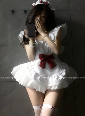 even学姐：甜心蛋糕*可爱女仆cos甜美围裙洛丽塔蓬蓬裙套装约会