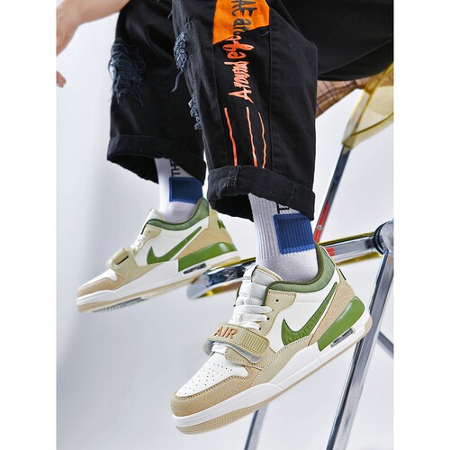 aj312男鞋莆田正品橄榄绿白灰低帮篮球鞋复活节实战女鞋球鞋