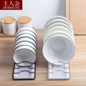 厨房304不锈钢沥水碗碟收纳架抽屉橱柜内置小碗架碗柜碗盘置物架