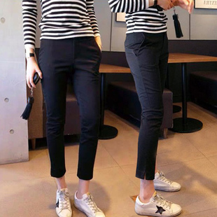 八分小个子直筒裤 2025新款 裤 西装 女 春夏九分OL黑色弹力职业小脚裤