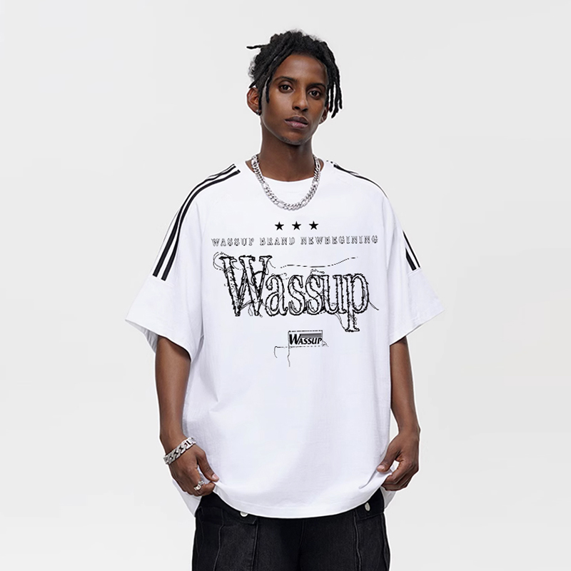 发泡字母潮牌短袖WASSUPHEODS
