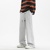 男秋冬季 2025新款 重磅美式 WASSUP潮牌卫裤 高街垂感休闲运动直筒裤