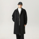 纯色高级感英伦风外套成熟男士 WASSUP潮牌秋冬韩版 过膝风衣中长款