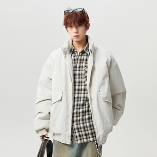 WASSUP美式潮牌工装棉衣男冬季加厚保暖防寒羽绒棉青少年棉袄外套