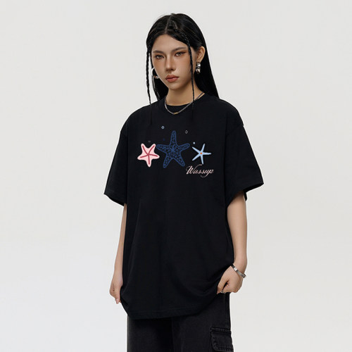 WASSUP「海洋」重磅短袖T恤女夏