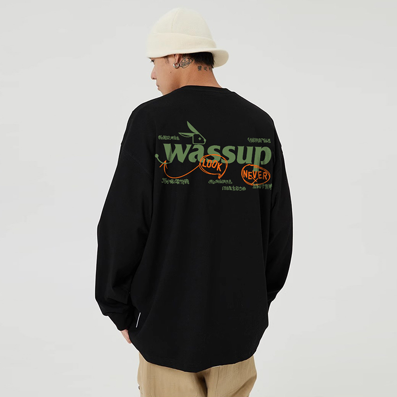 潮牌长袖T恤WASSUPHEODS