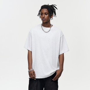 国潮牌上衣体恤衫 T恤男女夏季 HEODS重磅纯棉圆领纯色短袖 WASSUP