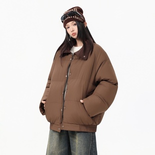 WASSUP美式复古美拉德加厚棉服男女款冬季短款高级感简约棉衣外套