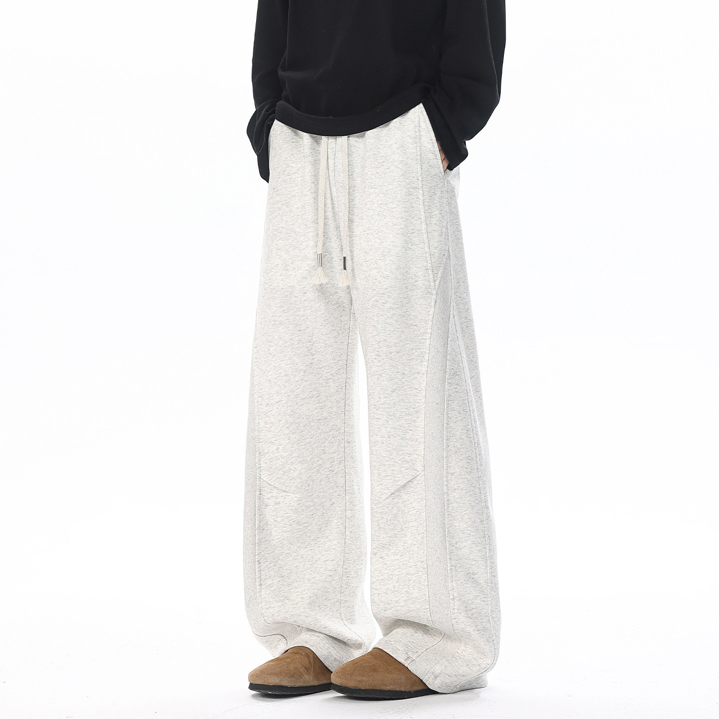 WASSUP美式cleanfit重磅解构款运动卫裤男2026新款休闲弯刀阔腿裤,男装,休闲裤,淘宝优惠券,粉丝福利购,淘宝优惠卷