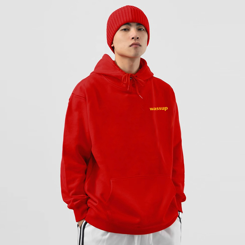 中国红字母卫衣WASSUPHEODS
