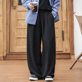 阔腿长裤 WASSUP潮牌垂感休闲直筒裤 纯色西裤 2025新款 子 男女春秋季