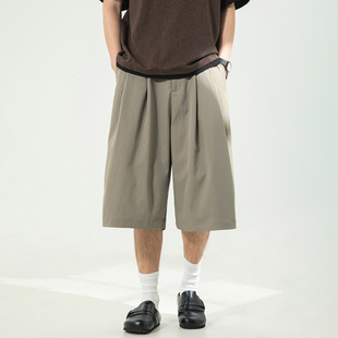 宽松休闲直筒裤 男日系工装 复古vintage垂感阔腿七分裤 WASSUP美式