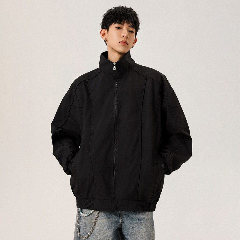 WASSUP潮牌美式工装外套男简约百搭秋季宽松青少年翻领夹克运动款,男装,夹克,淘宝优惠券,粉丝福利购,淘宝优惠卷