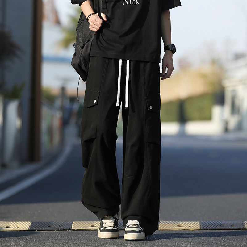 WASSUP美式纯棉工装长裤男2026新款青少年潮流vibe百搭休闲阔腿裤,男装,休闲裤,淘宝优惠券,粉丝福利购,淘宝优惠卷
