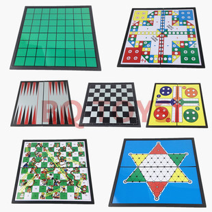 儿童桌游磁性游戏棋可折叠棋盘9款 game board 英语棋桌游English