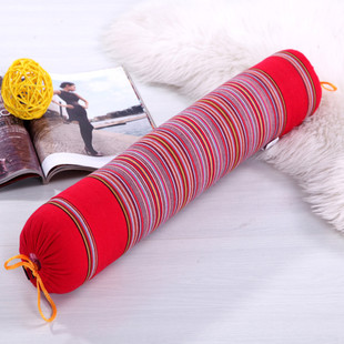 成人老粗布颈椎枕荞麦壳枕脊椎枕荞麦56厘米长圆形枕头枕套枕芯套