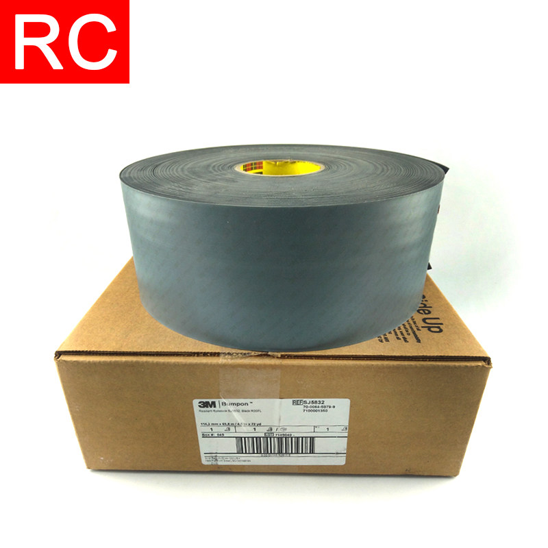 3MSJ5832黑色橡胶脚垫家具缓冲防撞硅胶垫片0.8MM厚3M SJ5816