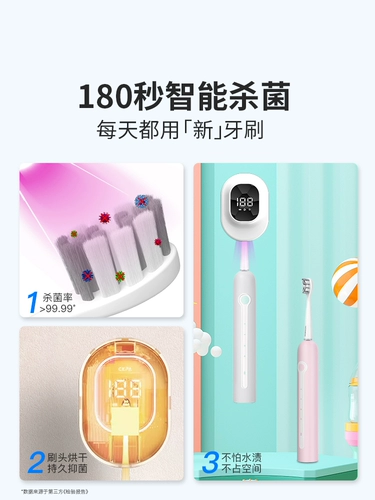 Автоматическая портативная антибактериальная зубная щетка подходит для мужчин и женщин для влюбленных, полностью автоматический