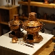 岩肌炭火锅 器而不舍1.6 烧炭传统拼接无焊接 2.8 4火锅 手作铜