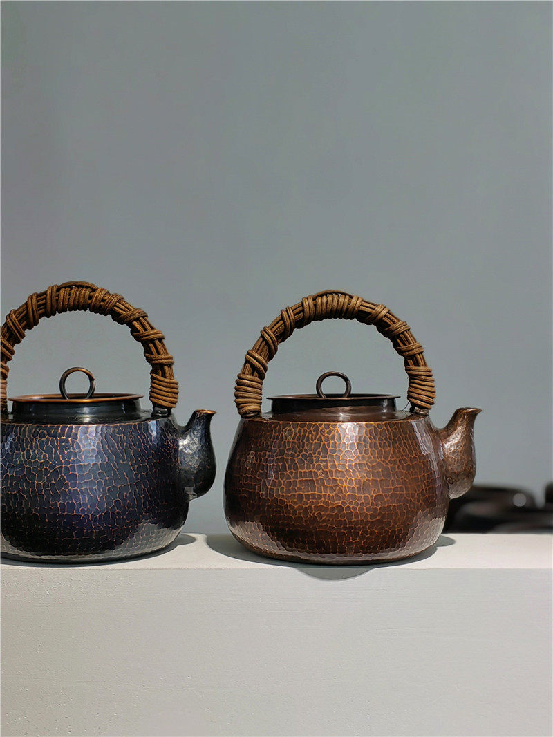 手作铜 / 平肩1.6 / 一体铜壶-纯铜手工口打出，弯嘴 天然藤提梁,餐饮具,茶壶,淘宝优惠券,粉丝福利购,淘宝优惠卷