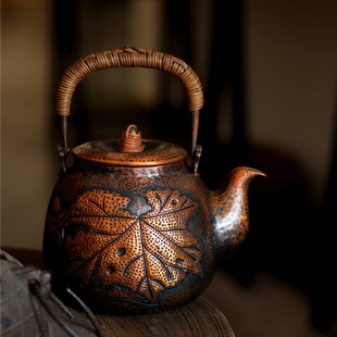 传家壶/手作铜/ 瓜藤1.6/ 口打出铜壶  - 器而不舍高工壶