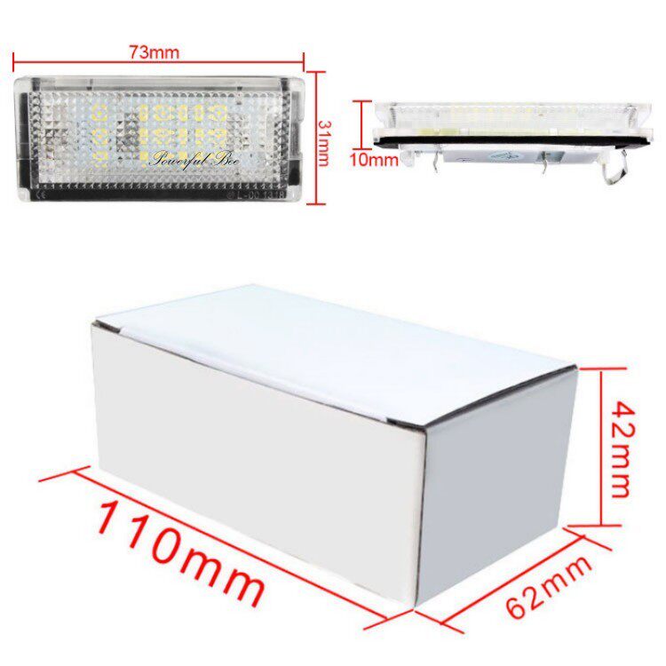 BMW E46 4D|5D 323I 325I 330I 흰색 LED 자동차 번호판 조명 어셈블리 수정에 적합