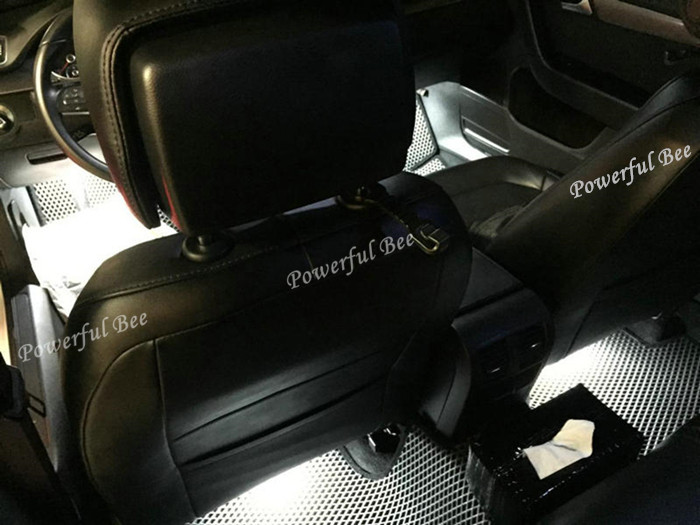 골프 5|6 SHARAN PHAETON SEAT PASSAT CC 백색광 LED 자동차 발밑 조명 어셈블리 수정