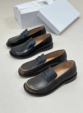 复古学院风大头乐福鞋