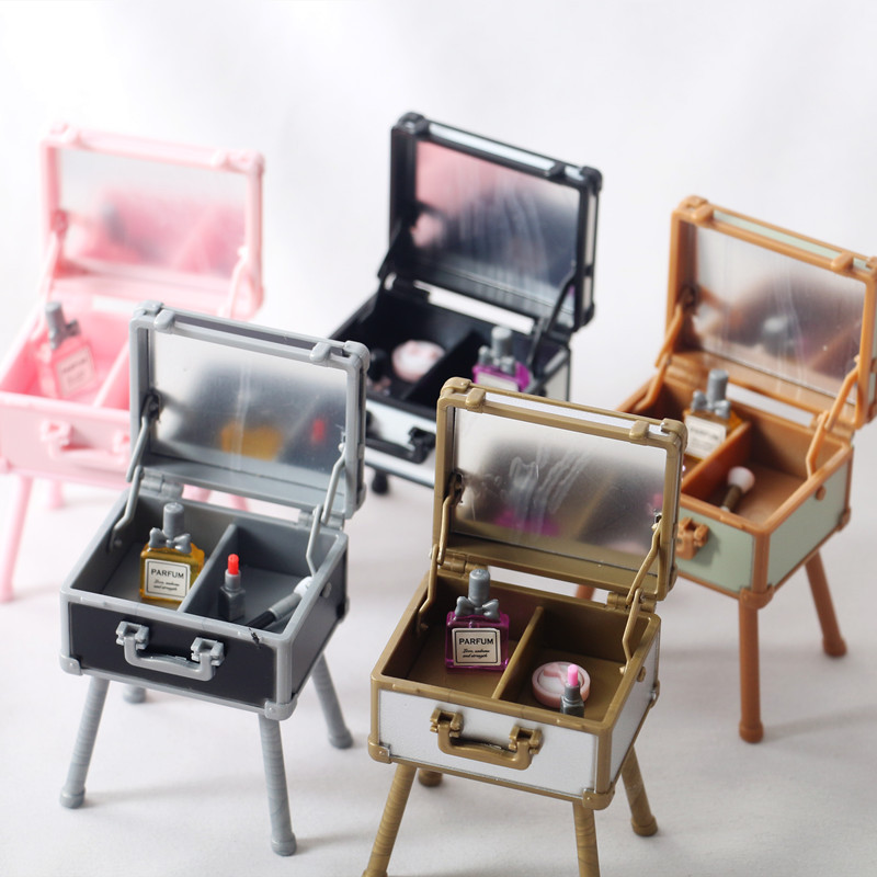 Dollhouse 1:12娃娃屋迷你模型场景OB配件 化妆箱梳妆口红香水气