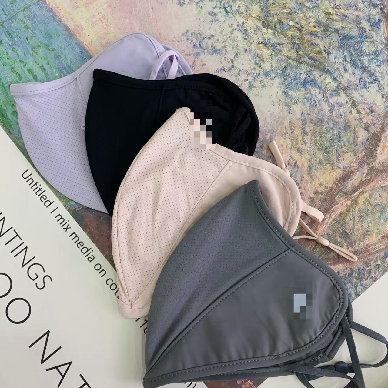 &不退换UPF50防晒口罩女护眼角防紫外线遮阳显脸小面罩冰丝夏TTY